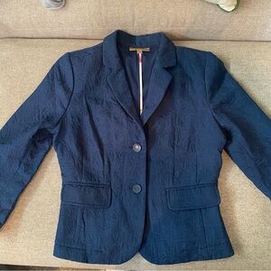 Princess Vera Wang Star Textured Navy Blazer